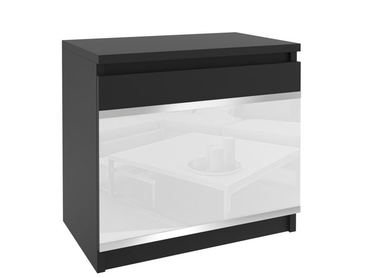 Noptiera Belini negru/alb BH SN1/1/B/B/4W/0
