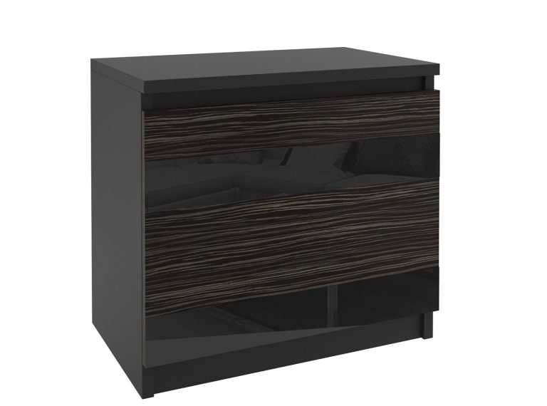 Noptiera Belini negru / abanos regal MH SN1/0/B/HK/B/0