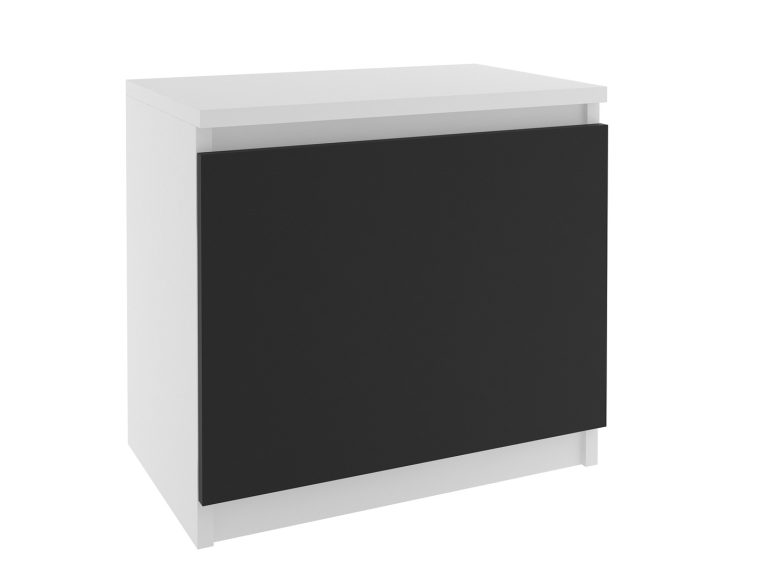 Noptiera Belini alb/negru SI SN1/0/W/B/0/0