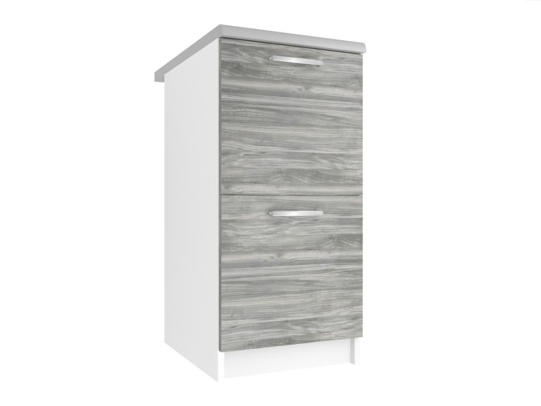 Corp bucătărie Belini inferior 40 cm gri antracit Glamour Wood cu blat TOR SD2-40/0/WT/GW/0/E
