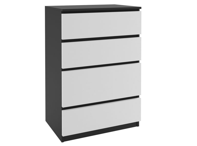 Comodă 62 Belini negru / alb SI KOM1/1/B/W/0/0