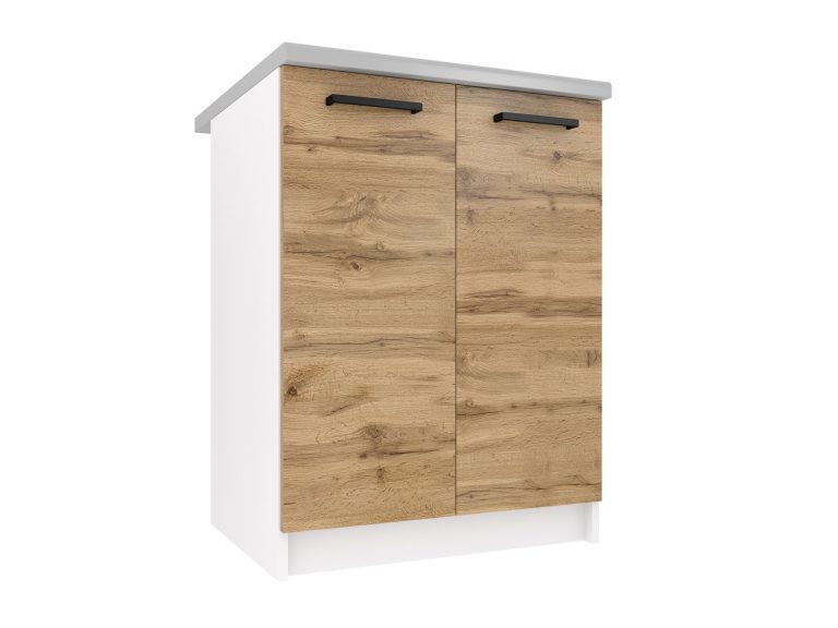 Corp de bucătărie Belini inferior 60 cm wotan stejar cu blat TOR SD2-60/0/WT/DW/0/B1
