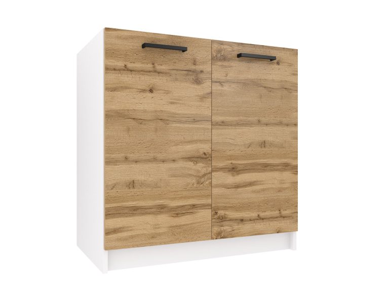 Masca chiuveta bucatarie Belini 60 cm stejar wotan fara blat TOR SDZ80/0/WT/DW/0/B1
