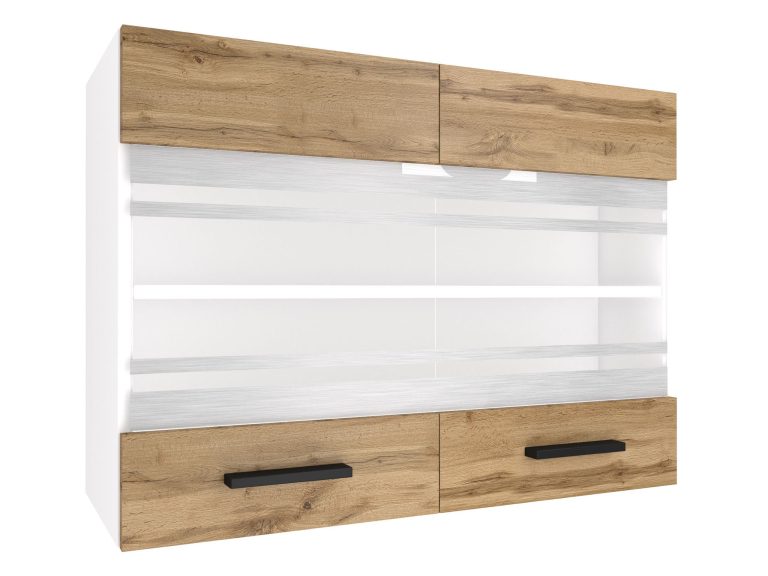 Corp de bucătărie superior Belini 80 cm stejar wotan TOR SGW80/3/WT/DW/0/B1