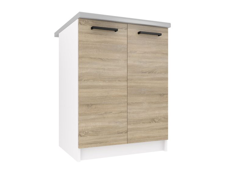 Corp de bucătărie Belini inferior 60 cm stejar sonoma cu blat TOR SD2-60/0/WT/DS/0/B1
