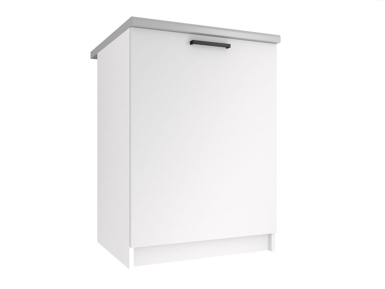 Corp bucatarie Belini inferior 60 cm mat alb fara blat TOR SD60/0/WT/WT/BB/B1/