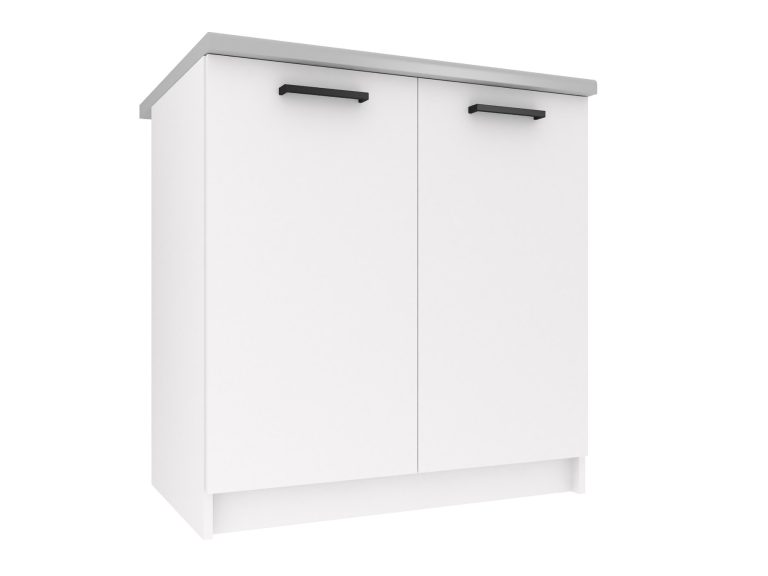 Corp de bucatarie Belini inferior 80 cm mat alb fara blat TOR SD80/0/WT/WT/BB/B1
