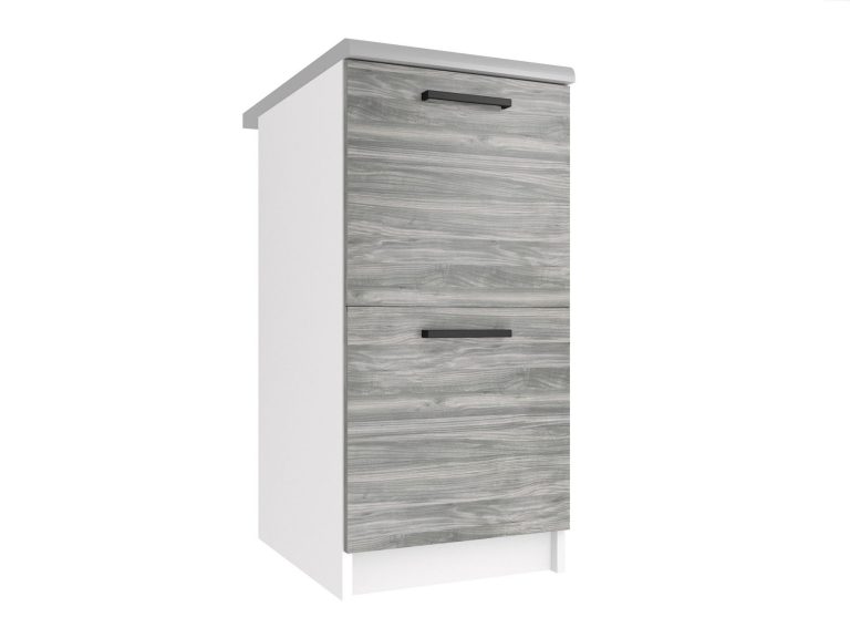 Corp bucatarie Belini inferior 40 cm gri antracit Glamour Wood fara blat Producator TOR SD2-40/0/WT/GW1/BB/B1