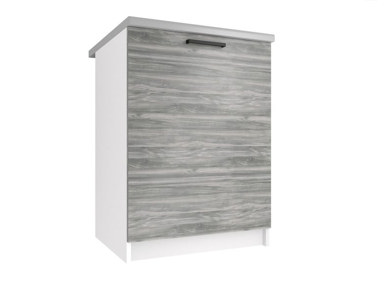 Copr bucatarie Belini inferior 60 cm gri antracit Glamour Wood fara blat TOR SD60/0/WT/GW1/BB/B1