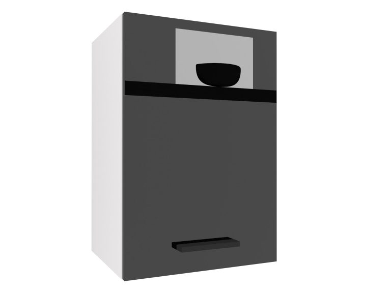 Corp de bucatarie superior Belini 40 cm negru lucios INF SG40/1/WT/B/0/B1