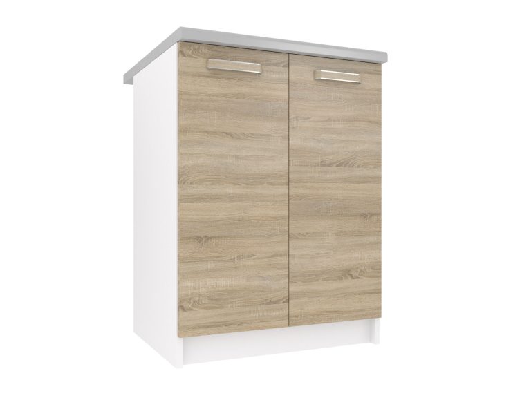 Corp de bucătărie Belini inferior 60 cm stejar sonoma cu blat TOR SD2-60/0/WT/DS/0/F