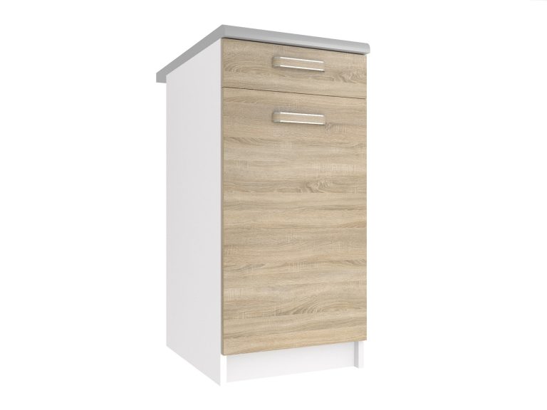 Corp de bucatarie inferior Belini cu sertare 40 cm stejar sonoma cu blat TOR SDSZ1-40/1/WT/DS/0/F
