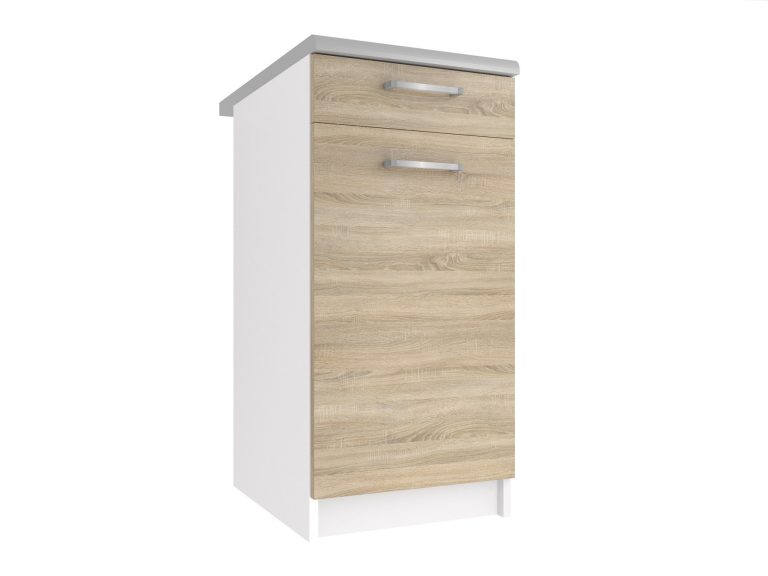 Corp de bucatarie inferior Belini cu sertare 40 cm stejar sonoma cu blat TOR SDSZ1-40/1/WT/DS/0/P
