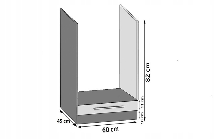 Dulap de bucatarie inferior Belini pentru cuptor incorporabil 60 cm alb lucios
fara blat INF SDP60/0/WT/W/0/B1
