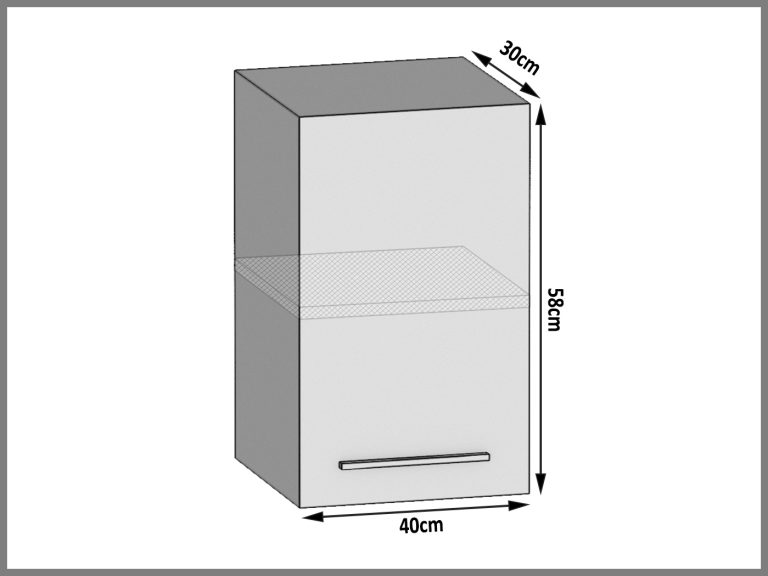 Corp de bucătărie superior Belini 40 cm stejar sonoma TOR SG40/2/WT/DS/0/P