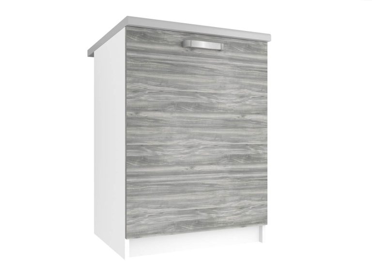 Corp de bucatarie Belin inferior 60 cm gri antracit Glamour Wood cu blat TOR SD60/0/WT/GW/0/U/
