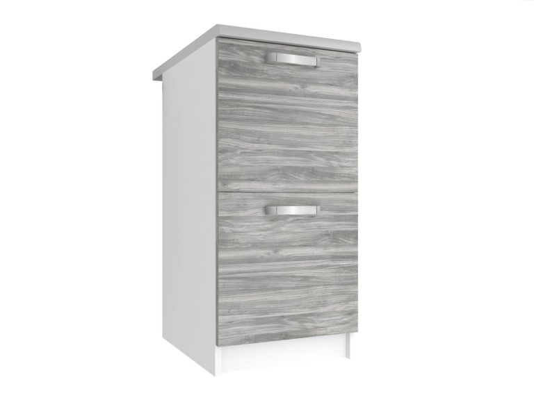 Corp bucătărie Belini inferior 40 cm gri antracit Glamour Wood cu blat TOR SD2-40/0/WT/GW/0/U
