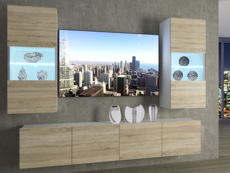 Mobila sufragerie Belini 200 cm stejar sonoma IMP 7/5/W/DS/0/0