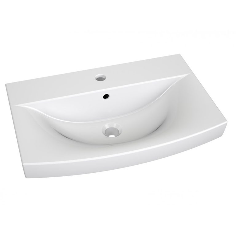 Mobilier de baie: dulapuri cu chiuvetă și oglindă, din stejar Wotan. Producător: ROD PRIMO M 5/0/W/DW/0/ZINC