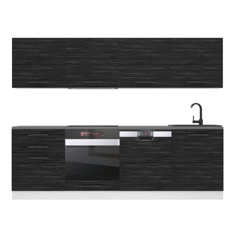 Mobila de bucatarie Belini Premium Full Version 240 cm abanos regal cu blat TOR ALICE/0/WT/HK/B/ B1