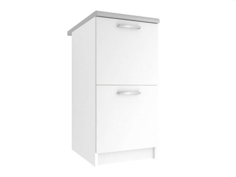 Corp bucătărie Belini inferior 40 cm alb mat cu blat SD2-40/0/WT/WT/0/E