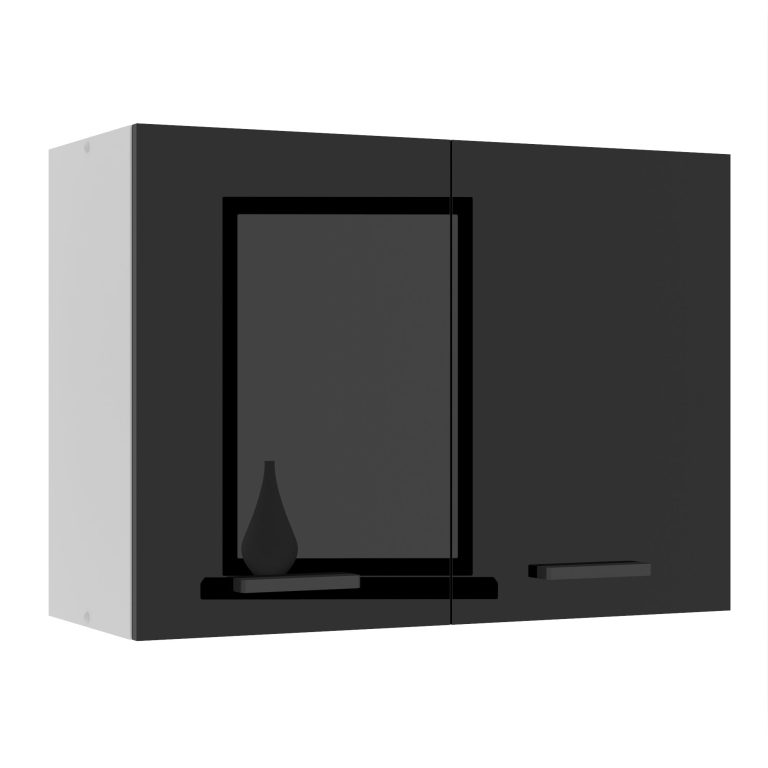 Corp de bucătărie Belini Premium Full Version superioar 80 cm negru lucios  INF SG80/0/WT/B/0/B1/PP