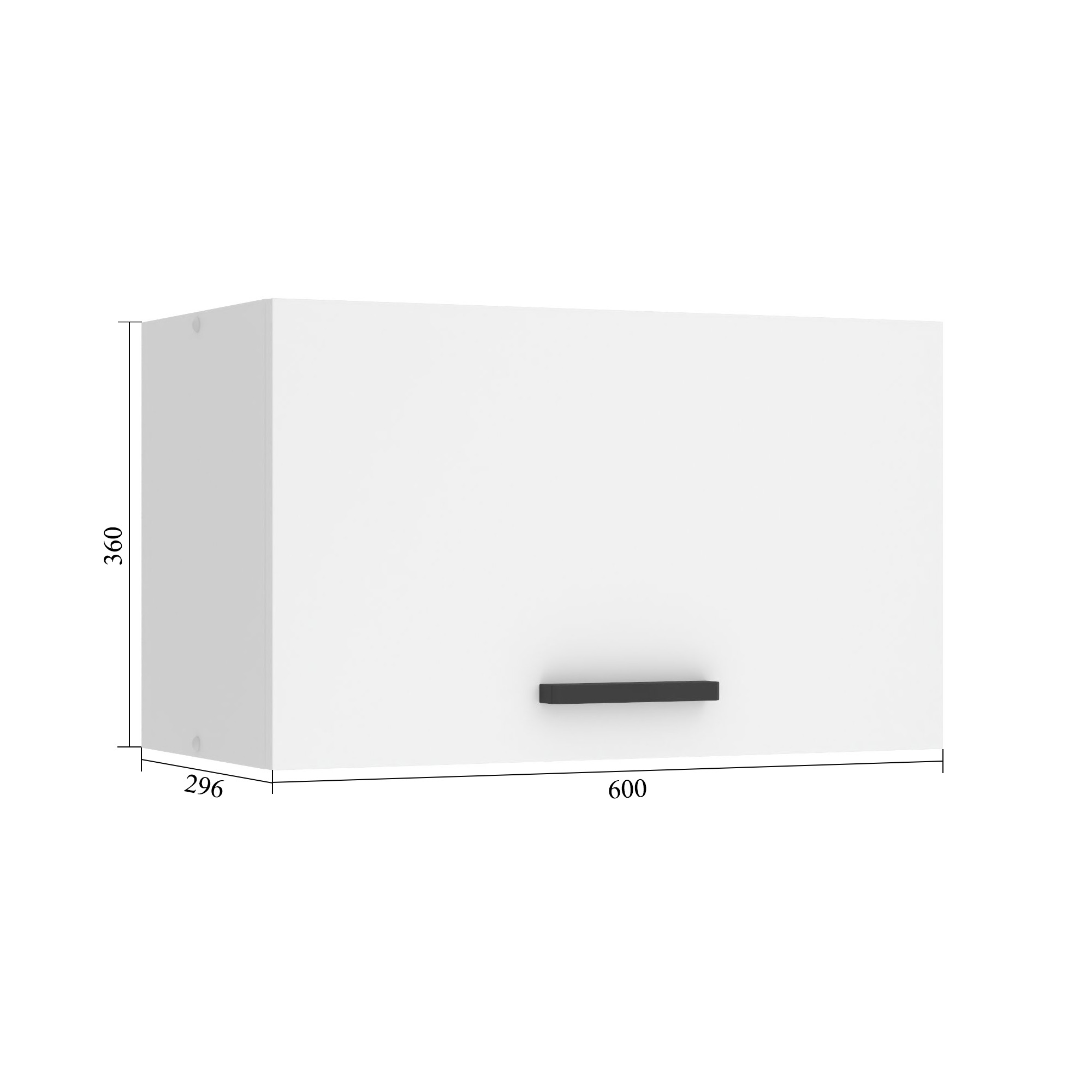Corp de bucătărie Belini Premium Full Version deasupra hotei 60 cm alb mat TOR SGP60/0/WT/WT/0/B1/PP