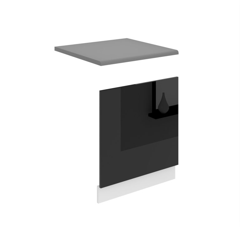 Masca masina de spalat vase semi incorporabil Belini Premium Full Version 60 cm negru lucios cu blat INF PO60/0/WT/B/B/B1/PP
