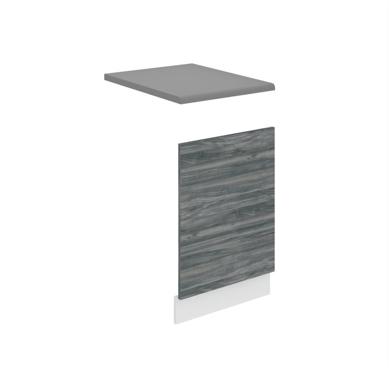 Masca masina de spalat vase semi incorporabil Belini Premium Full Version 45 cm gri antracit Glamour Wood cu blat TOR PO45/0/WT/GW/B/B1/PP