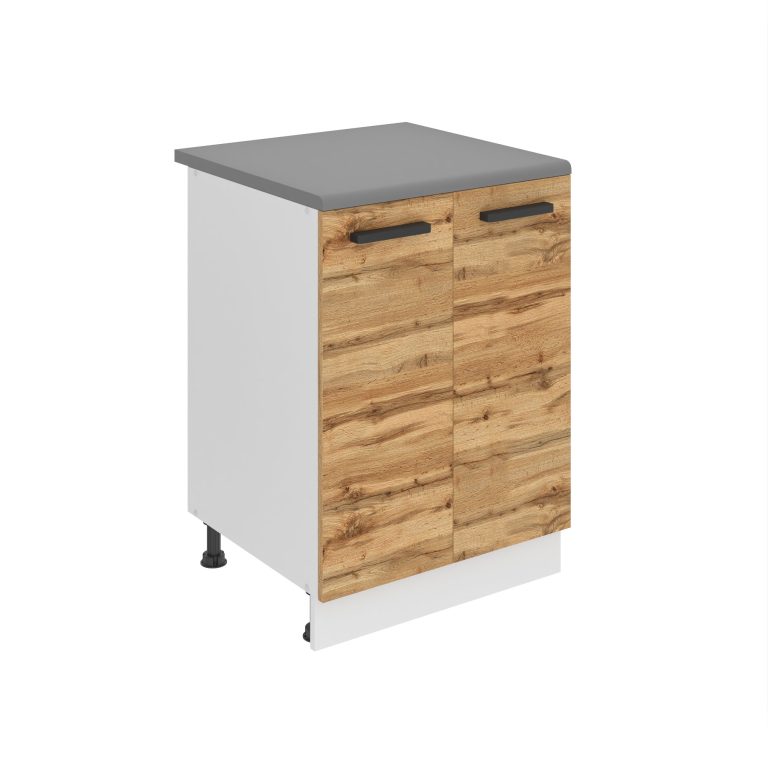 Corp de bucătărie Belini Premium Full Version inferior cu sertare  60 cm stejar wotan cu blat
