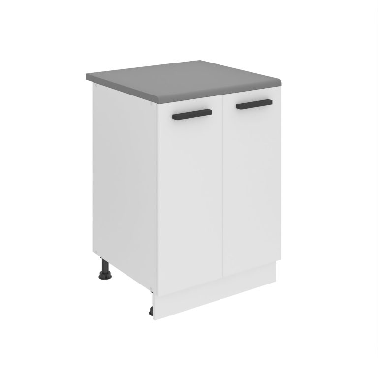 Corp de bucătărie Belini Premium Full Version inferior cu sertare  60 cm alb mat cu blat