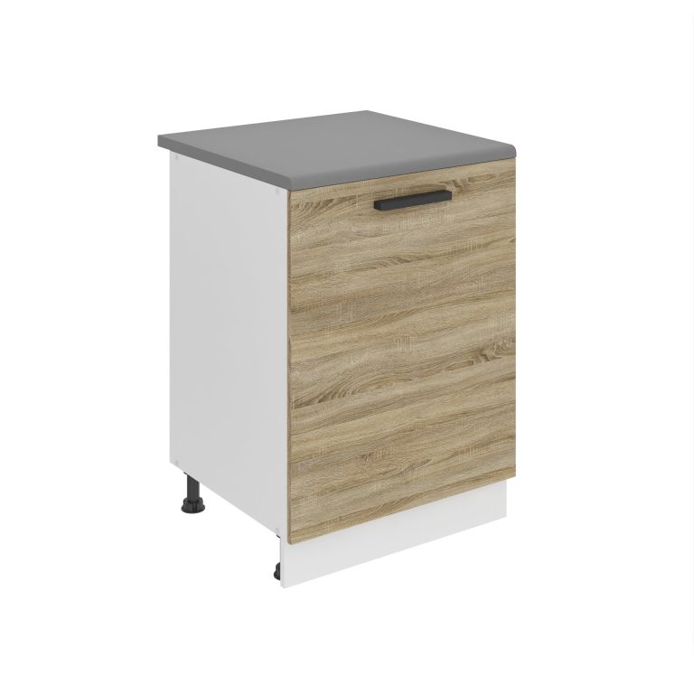 Corp de bucătărie Belini Premium Full Version inferior cu sertare  60 cm stejar sonoma cu blat