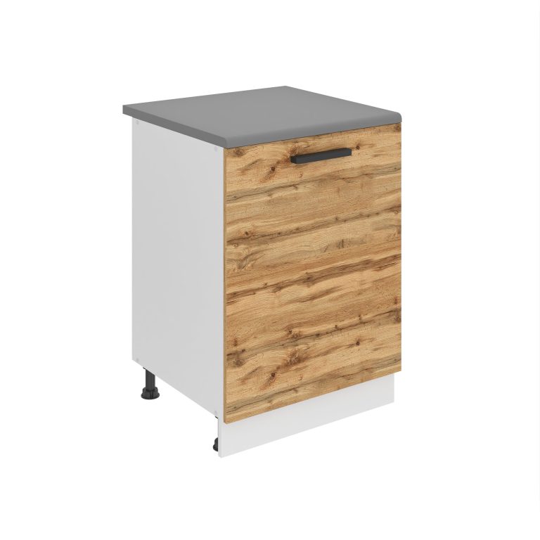 Corp de bucătărie Belini Premium Full Version inferior cu sertare  60 cm stejar wotan cu blat