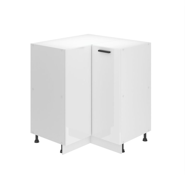 Corp de bucătărie Belini Premium Full Version colț inferior  90 cm alb lucios fără blat INF SNP90/0/WT/W/0/B1/PP
