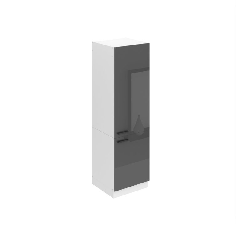Corp de bucatarie inalt Belini Premium Full Version pentru frigider incorporabil  60 cm gri lucios INF SSL60/0/WT/S/0/B1/PP
