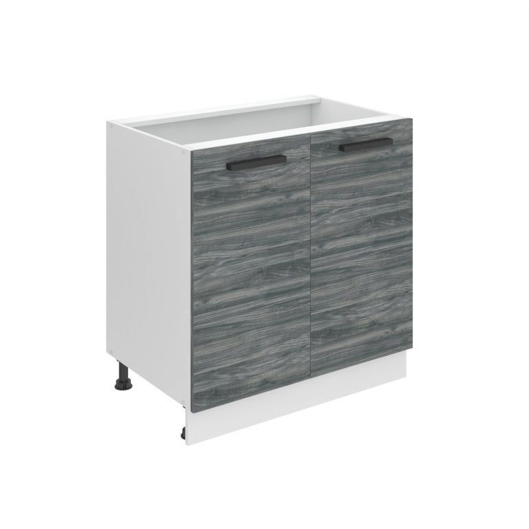 Corp de bucătărie Belini Premium Full Version inferior 80 cm gri antracit Glamour Wood fără blat TOR SD80/0/WT/GW/0/B1/PP
