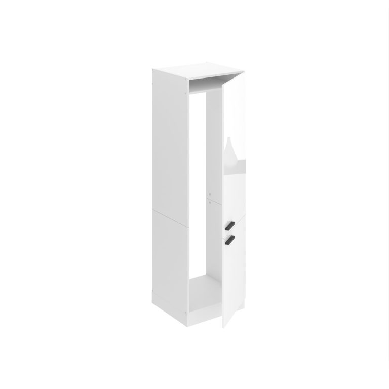 Corp de bucatarie inalt Belini Premium Full Version pentru frigider incorporabil  60 cm alb lucios INF SSL60/0/WT/W/0/B1/PP