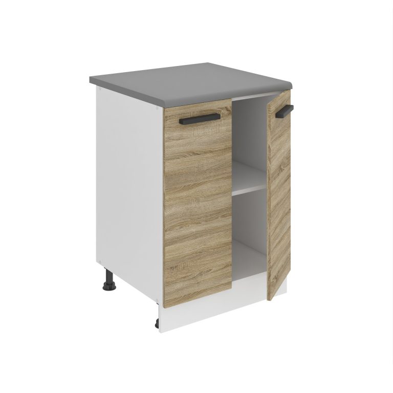 Corp de bucătărie Belini Premium Full Version inferior 60 cm stejar sonoma fara blat TOR SD2-60/0/WT/DS/0/B1/PP