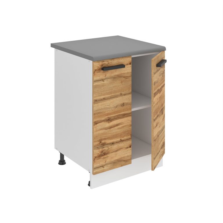 Corp de bucătărie Belini Premium Full Version inferior 60 cm stejar wotan fara blat TOR SD2-60/0/WT/DW/0/B1/PP