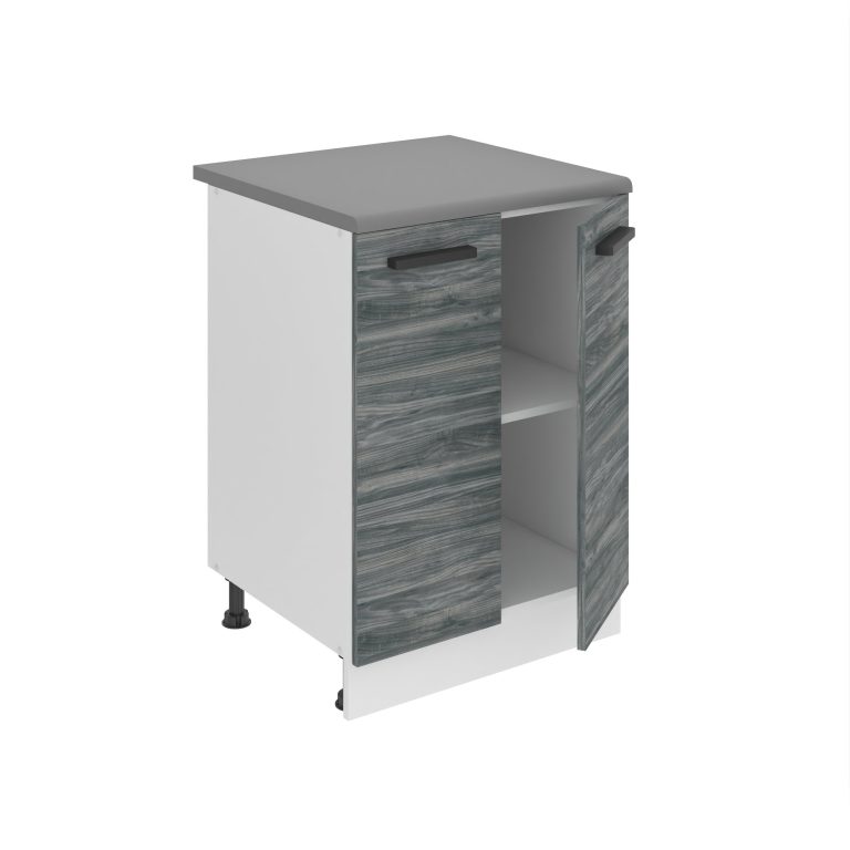 Corp de bucătărie Belini Premium Full Version inferior 60 cm gri antracit Glamour Wood fără blat TOR SD2-60/0/WT/GW/0/B1/PP
