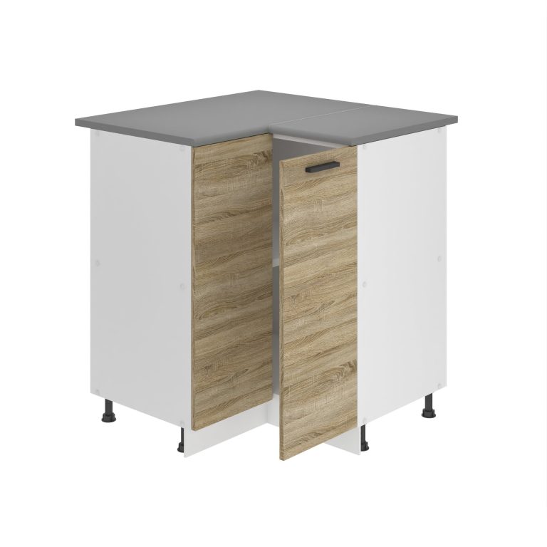 Corp de bucătărie Belini Premium Full Version colț inferior  90 cm stejar sonoma fără blat TOR SNP90/0/WT/DS/0/B1/PP

