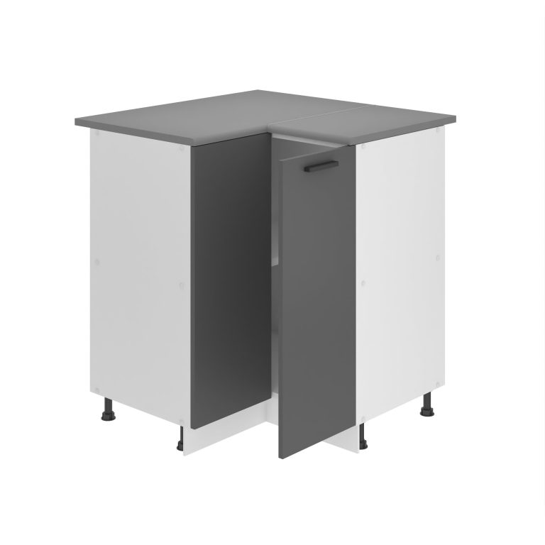 Corp de bucătărie Belini Premium Full Version colț inferior  90 cm mat gri fara blat TOR SNP90/0/WT/SR/0/B1/PP