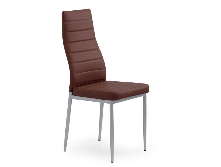 Scaun de sufragerie Belini picioare metalice maro Moderno
