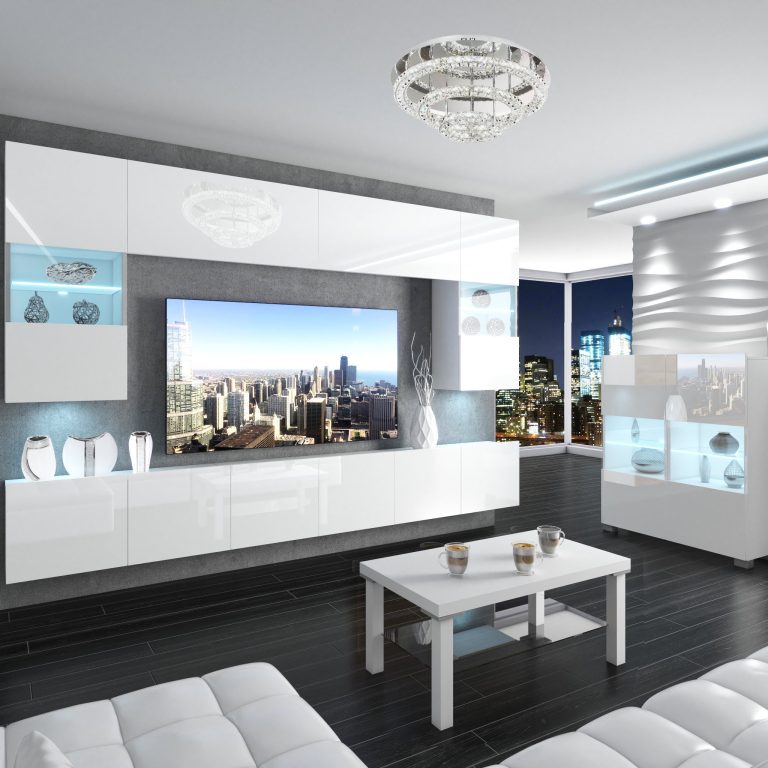 Comodă Belini Premium NEX KOM1/1/W/W/0/0