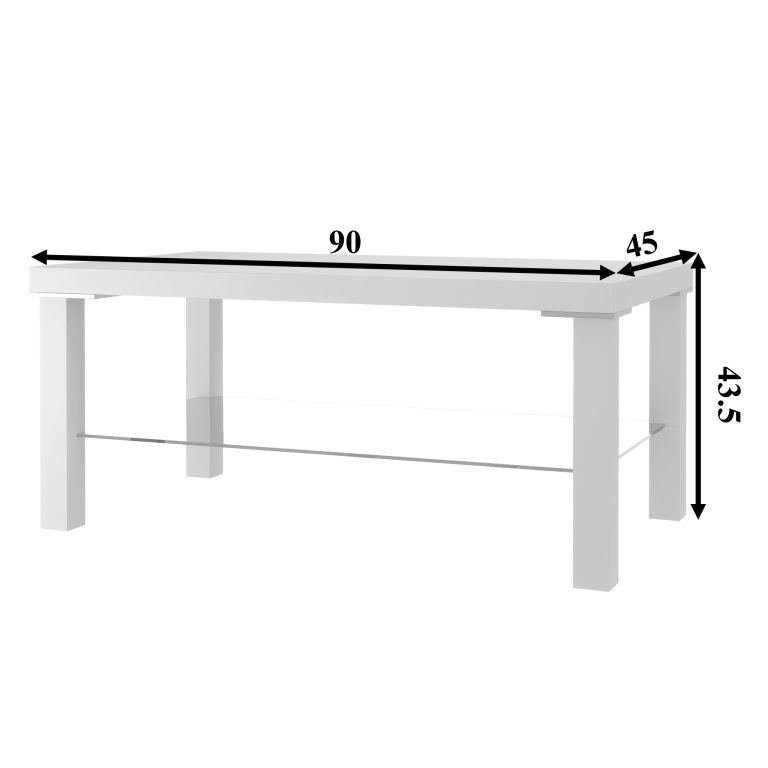 Masuta de cafea Belini Premium Full Version alb lucios NEX SK1/0/B/W/0/0