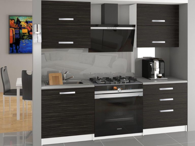 Mobila de bucatarie Belini 120 cm abanos regal cu blat   TOR ELEGANTA/2/WT/HK/0/T 