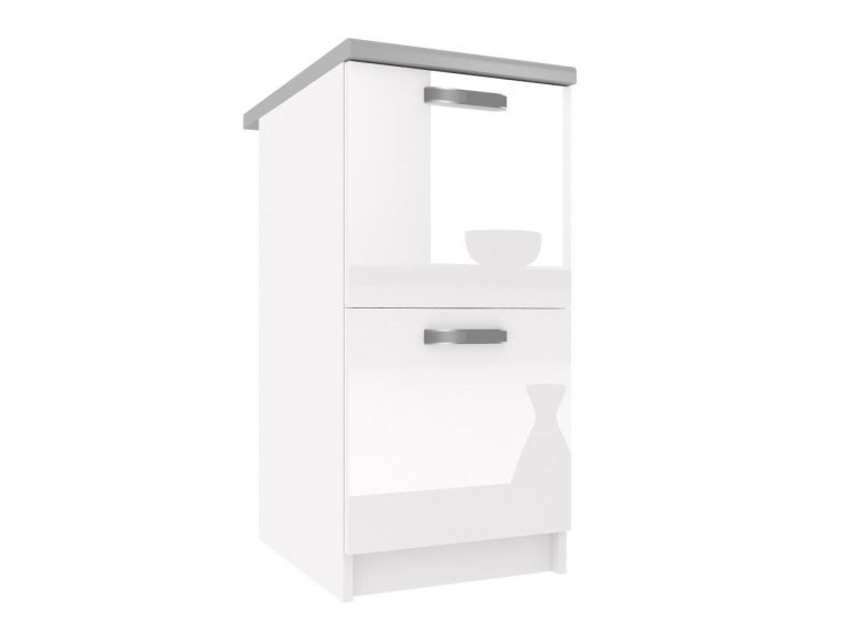 Dulap de bucătărie Belini inferior 40 cm alb lucios cu blat INF SD2-40/0/WT/W/0/F/
