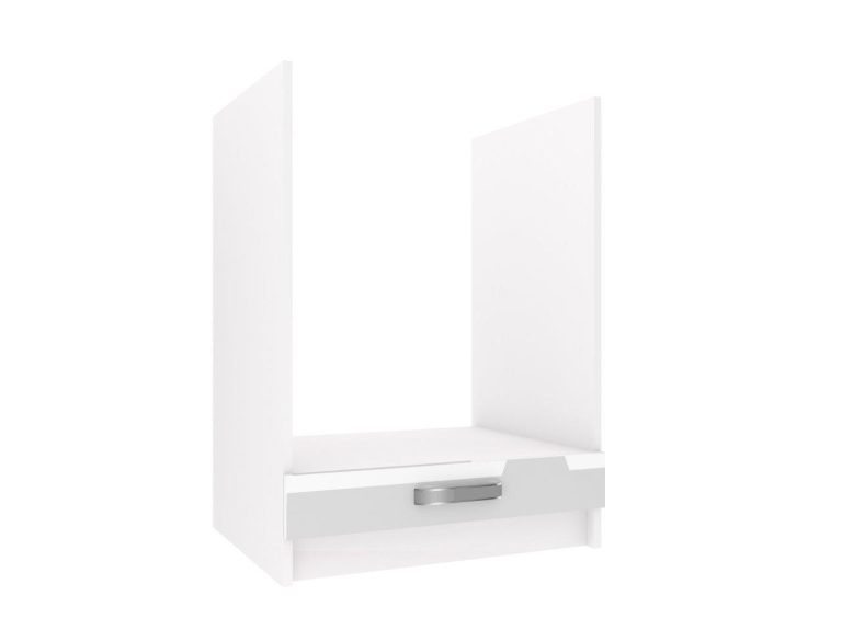 Dulap de bucatarie inferior Belini pentru cuptor incorporabil 60 cm alb lucios fara blat  INF SDP60/0/WT/W/0/F
