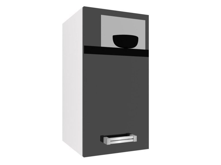 Corp de bucatarie superior Belini 30 cm negru lucios INF SG30/1/WT/B/0/D
