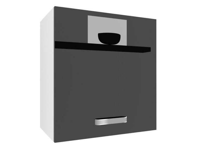 Corp de bucatarie superior Belini 60 cm negru lucios INF SG60/1/WT/B/0/F